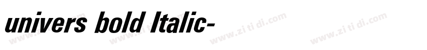 univers bold Italic字体转换